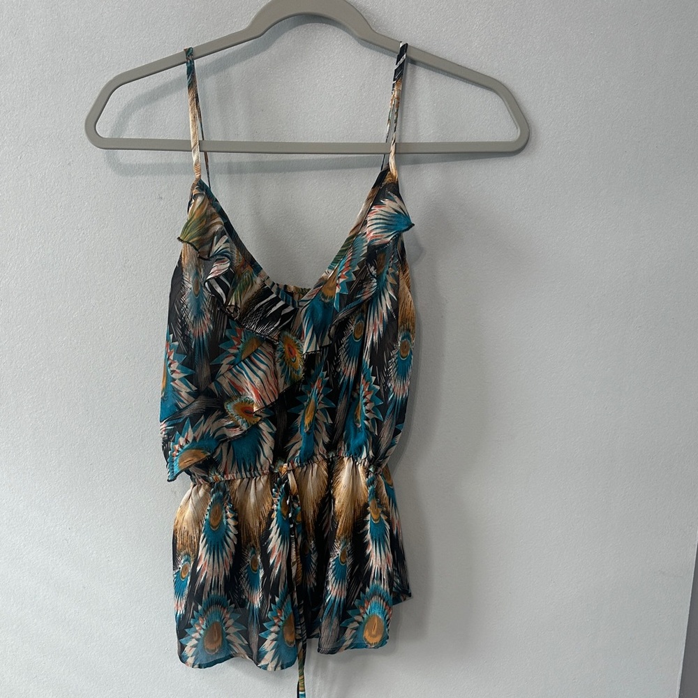 Cotton Express Printed Ruffle Romper - Picture 2 of 4